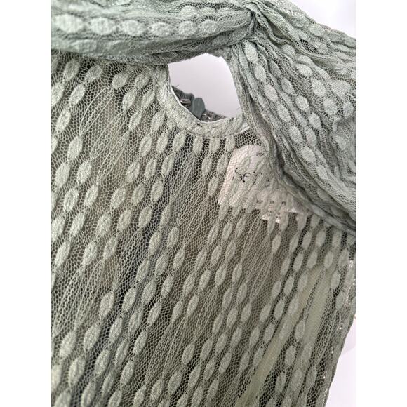 Oliana Embroidered Mesh Midi Dress Fern NWT Size XS - Picture 6 of 9